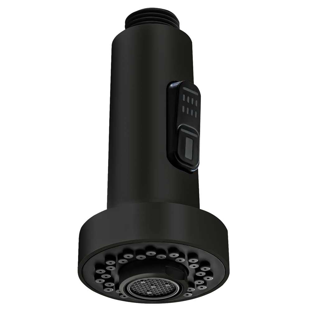 Beati Faucet Beati Kitchen Faucet Sprayer Head Replacement Parts,Pull Out Down Kitchen Sink Faucet Nozzle Spout Head 2 Functions,Matte Black Finish