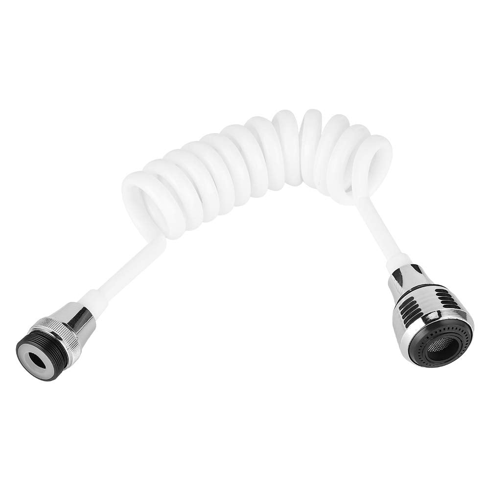 Tomotato Kitchen Faucet Extender Hose, Sink Faucet Sprayer Attachment Faucet Extender For Kitchen Sink Long Hose Retractable Foaming Water Tap Flexible Tap Extension For Kitchen Sink(White)