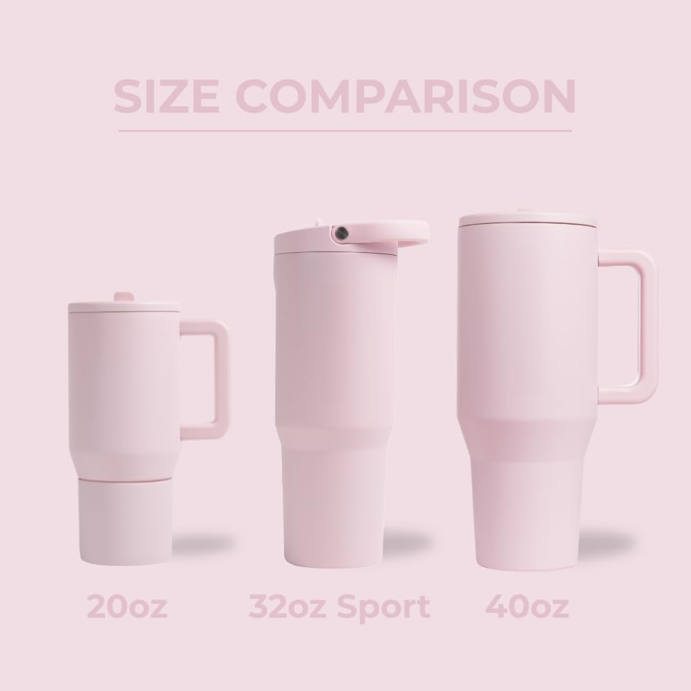 Hydrojug Sport - Stainless Steel Tumbler With Straw, Vacuum Insulated, 32Oz Leakproof Water Bottle