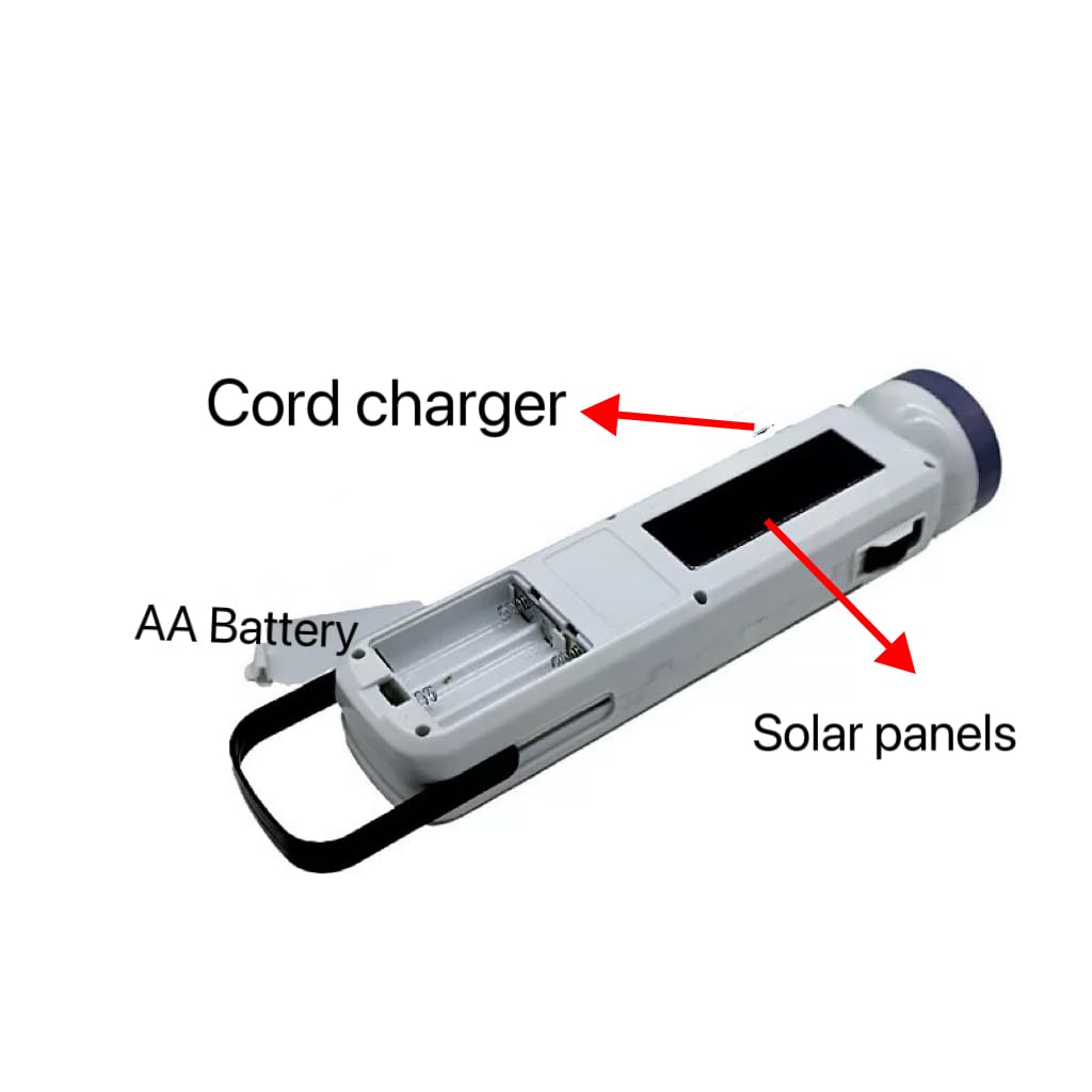 Moonighting Solar Powered Camping Bright Led Flashlisht Rechargeable Emergency Flashlight Cob Stong Flashlights Multiple Function For Survival Kit Camping Indoor Garage -2 Pack
