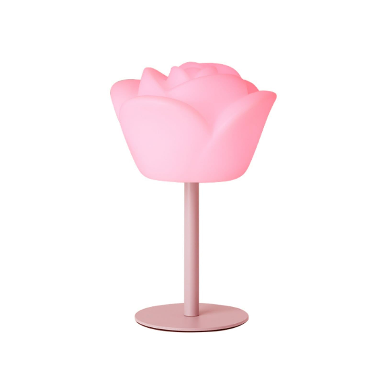 Borelor Rose Flower Table Lamp Cordless,16 Color Changing Remote Control Led Desk Lamp,Rechargeable And Dimmable Night Light For Home,Bedroom,Living Room