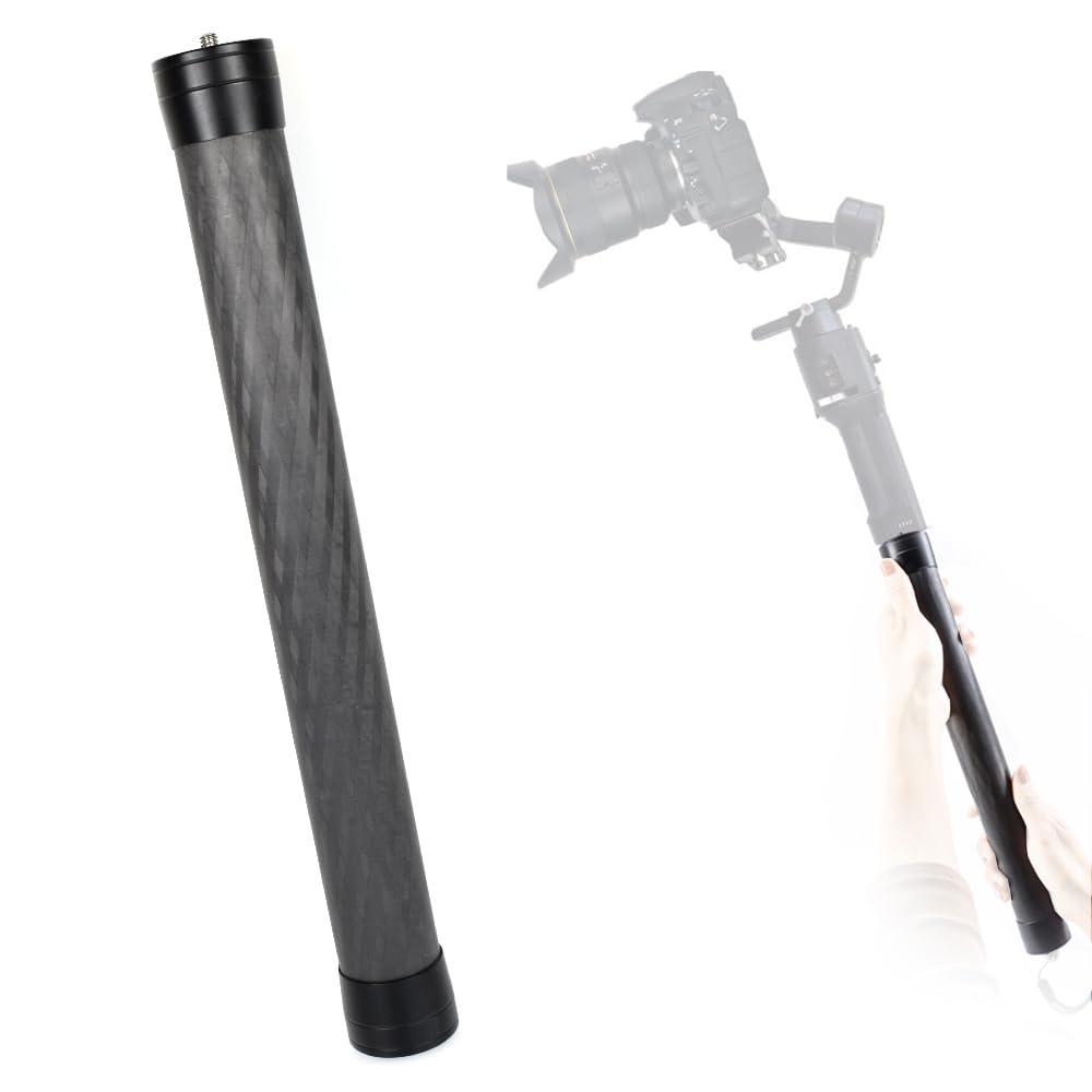 Eaxanpic Carbon Fiber Gimbal Extension Pole 13.4" Monopod Stick Rod For Dji Rs3 Mini/Rs3 Pro/Rs3/Rs2/Rsc2/Ronin S/Ronin Sc, Zhiyun Weebill S/Crane 2 3,Moza Feiyutech Stabilizer