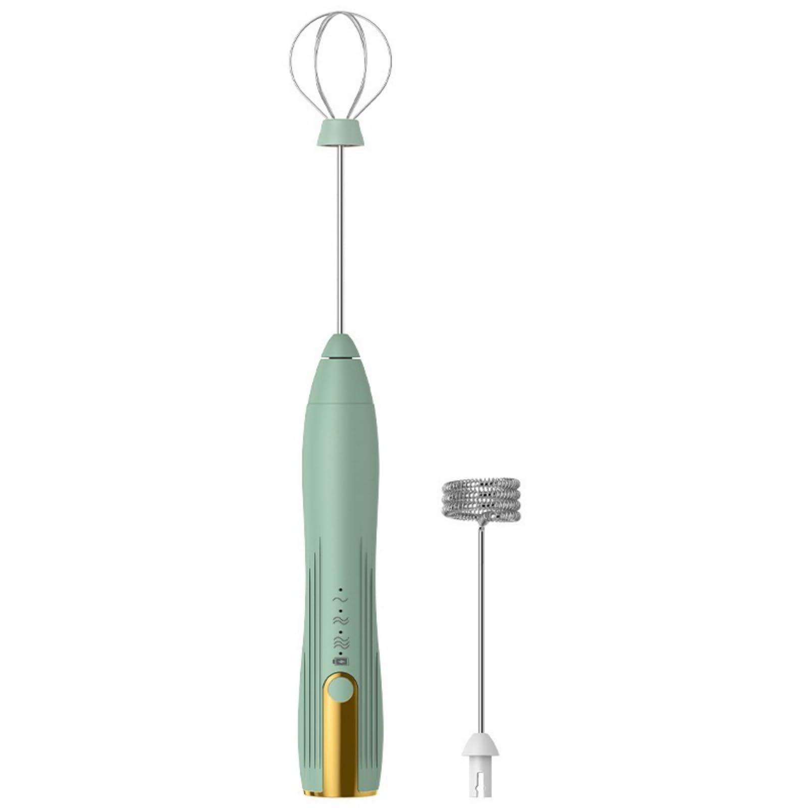 Uniqus 2-In-1 Hand Blender Electric With Usb Rechargeable 3 Speeds Immersion Blender Handheld For Coffee Latte, Hot Chocolate, Egg Stainless Steel Blade Stick Blender With Whisk