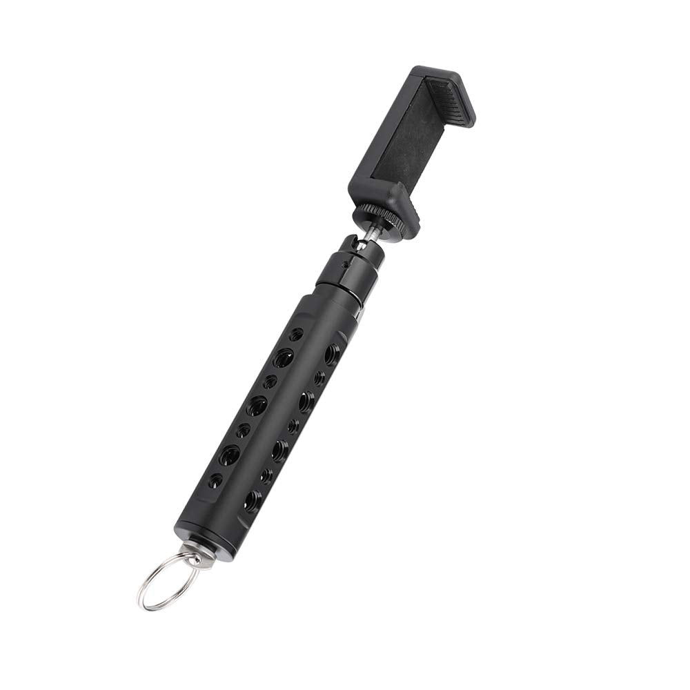 Camvate Aluminum Cheese Handle With Adjustable Smartphone Clip & Ball Head Holder 1/4"-20 Mount - 2515