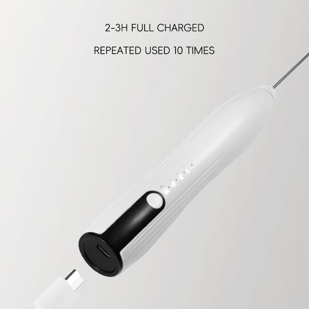 Dtreels Immersion Blender Handheld, Rechargeable Electric Powerful Milk Frother, Stainless Steel Blade Stick Blender With Whisk, For Coffee, Latte, Cappuccino, Egg Whipping, Milk Foamer