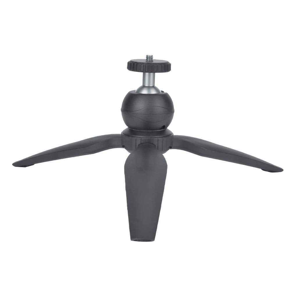 Tikatarer Desktop Tripod, Phone Tripod Height Ajustable Portable Tabletop Tripod Mini Tripod With Detachable Ball Head And Mobile Phone Clamp For 2.4-4.1In Phone Width