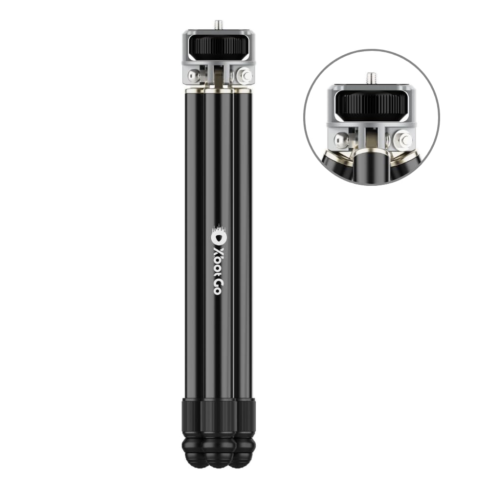 Xbotgo Update T1 Tripod, 3.77Ft Height, 6.6Lb Load Capacity, Lightweight Aluminum, Compatible With Chameleon Sports Gimbal, Extra Quick-Release Mount, Easy Setup, Portable
