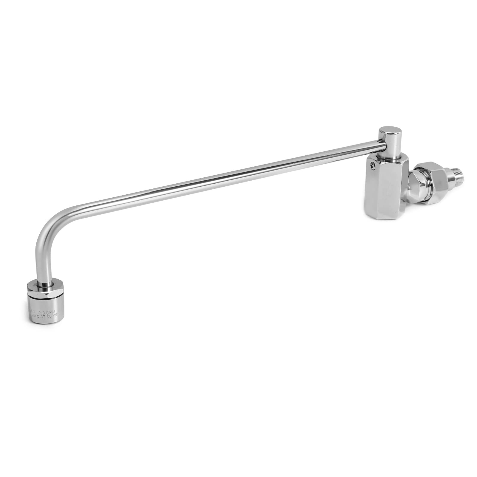Zkdausdo Swing Spout Brass Wok Range Faucet, Commercial Grade Wall Mounted Kitchen Sink Faucet With 12" Swivel Spout