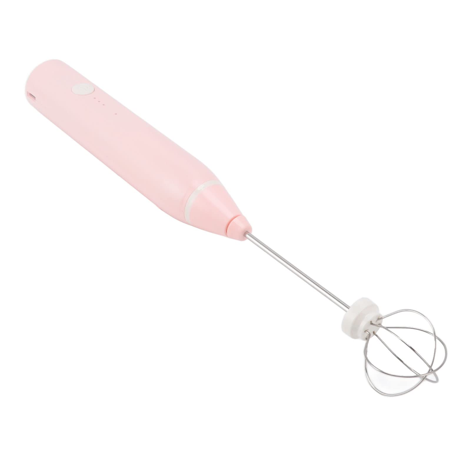Fydun Mini Electric Mixer, Stirrer Cordless Multifunction With 2 Whisk Heads Multifunctional Handmixer Shake Eggbeater For Home Coffee Drinking Shop Blackish Green Handheld (Pink)