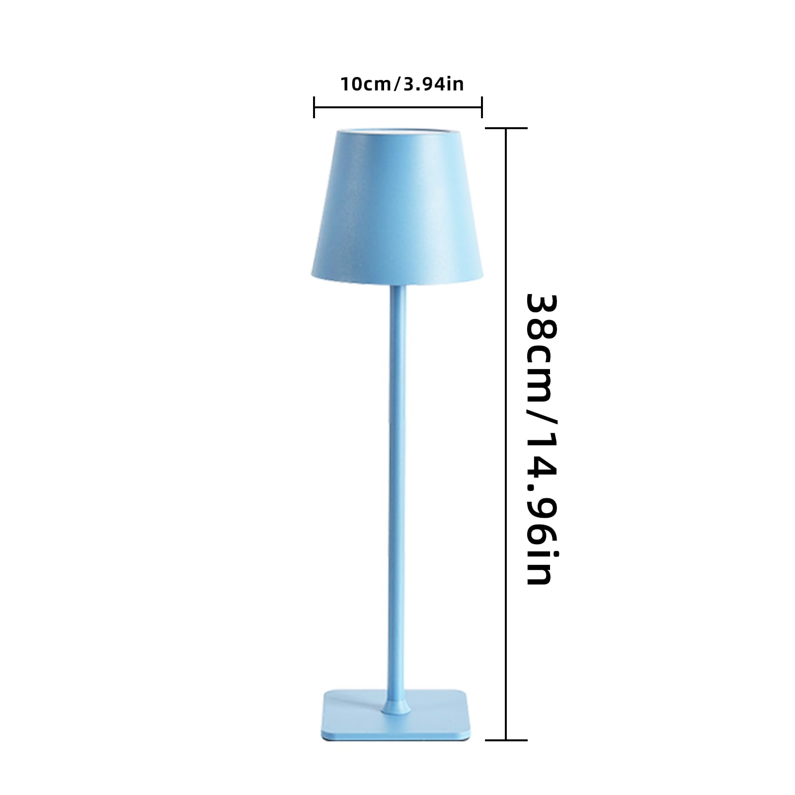 Yiixuyo 2 Pack Cordless Table Lamp, Rechargeable Desk Lamps, 5200Mah Battery Operated Waterproof Wireless Portable Desk Lamp For Dinner Patio Restaurant Bedroom Coffee Shop Night Light (Blue)