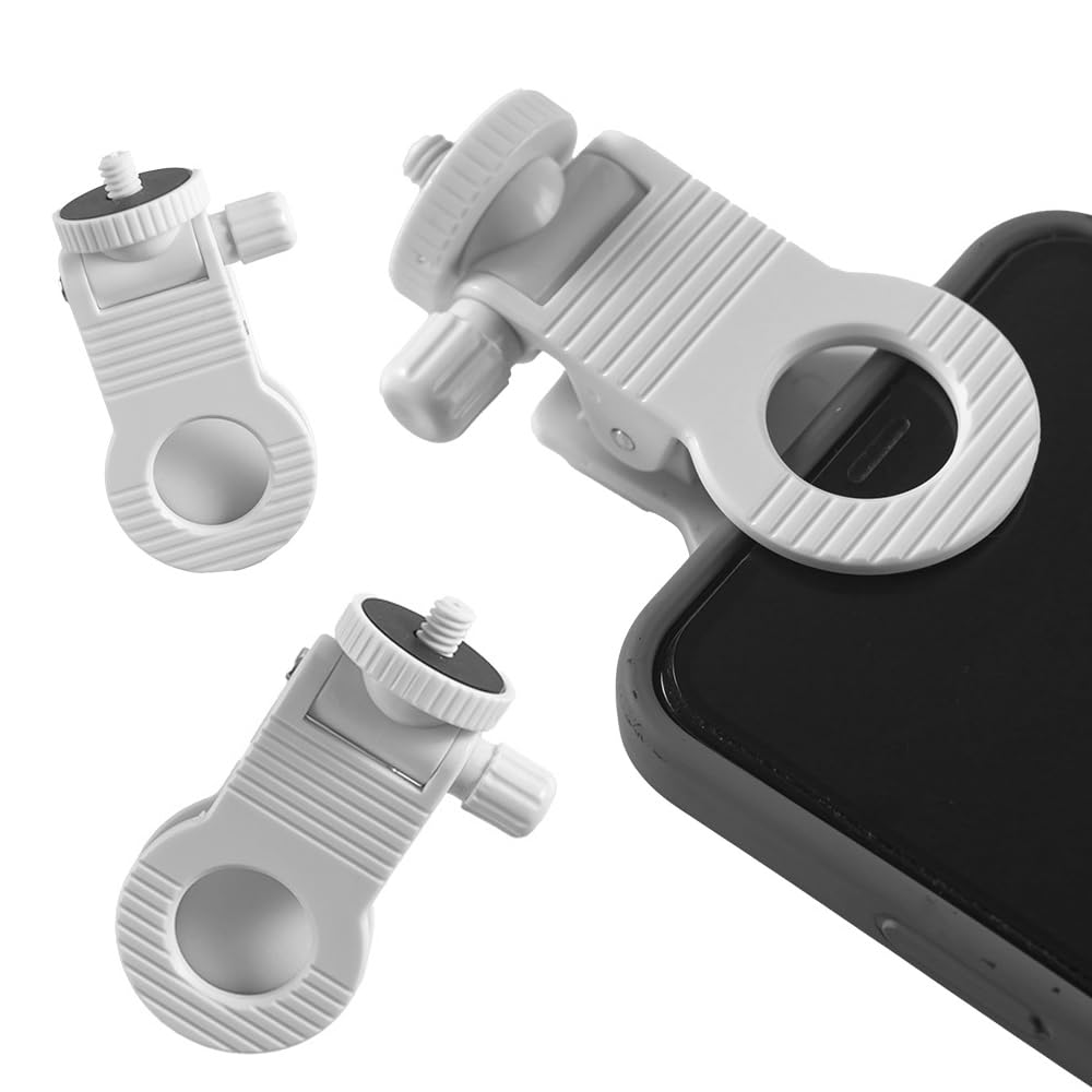 Squequ 3 Pack Selfie Light Clip Replacement Attachement With 1/4 Screw Connector Stand Phone Mount Clamp Holder For Clip On Phone Light Portable Led Video Lights Webcam Monitor Screen Usb Camera