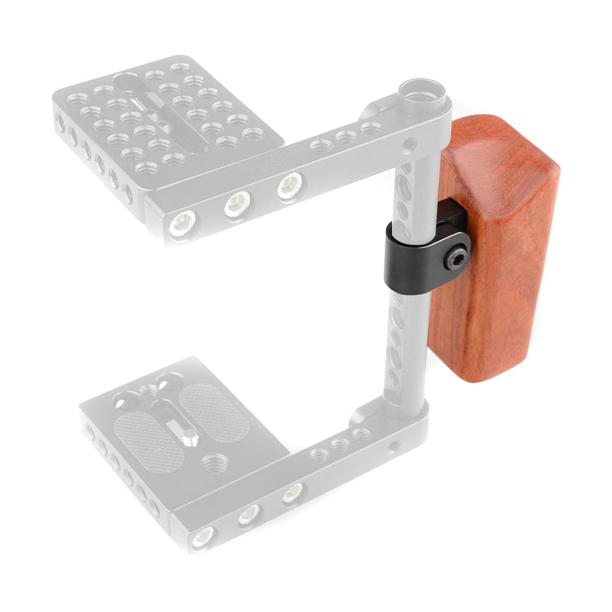 Camvate Right Hand Wooden Handle Grip With 15Mm Rod Clamp Connector For Select Dv And Dslr Camera Cages