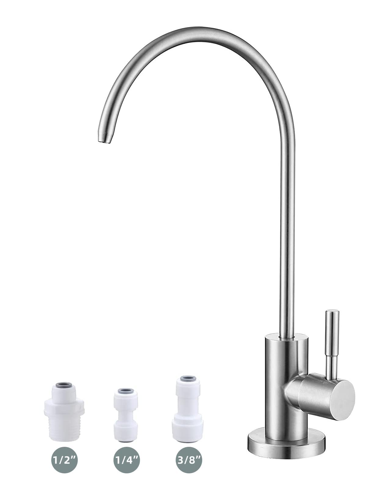 Bifordo Drinking Water Faucet,Easy To Install Sink Water Ro Faucet,Lead- Reverse Osmosis Faucets For Kitchen Bar Sink,Brushed Nickel Sus304 Stainless Steel