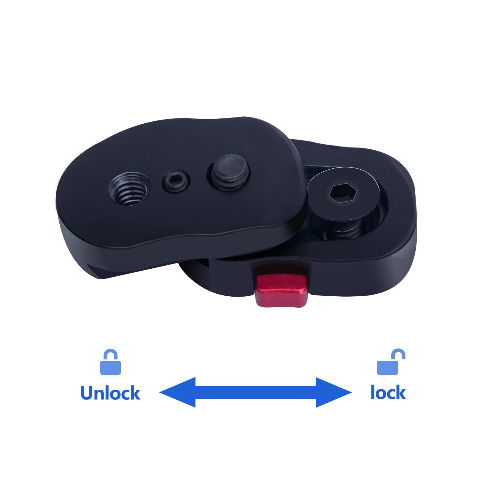 Andycine Quick Release Plate Fit For Camera Video Monitor,Magic Arm,Led Flash Light With 1/4 Inch Screw Threaded Holes