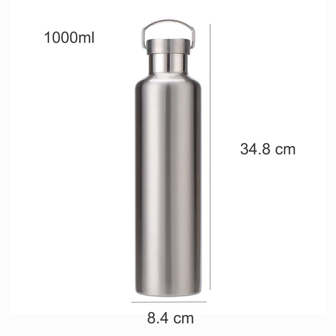 Stainless Steel Vacuum Insulated Water Bottle 34/25/20/17/12Oz 18/8 For Hot And Cold Drinks