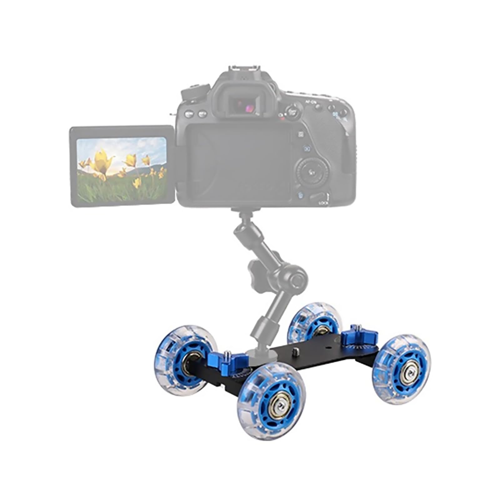 Dbeixiwei Photography Rail Stand Dolly Stabilizer Mobile Rolling Sliding Dolly Car For Camera Accessories