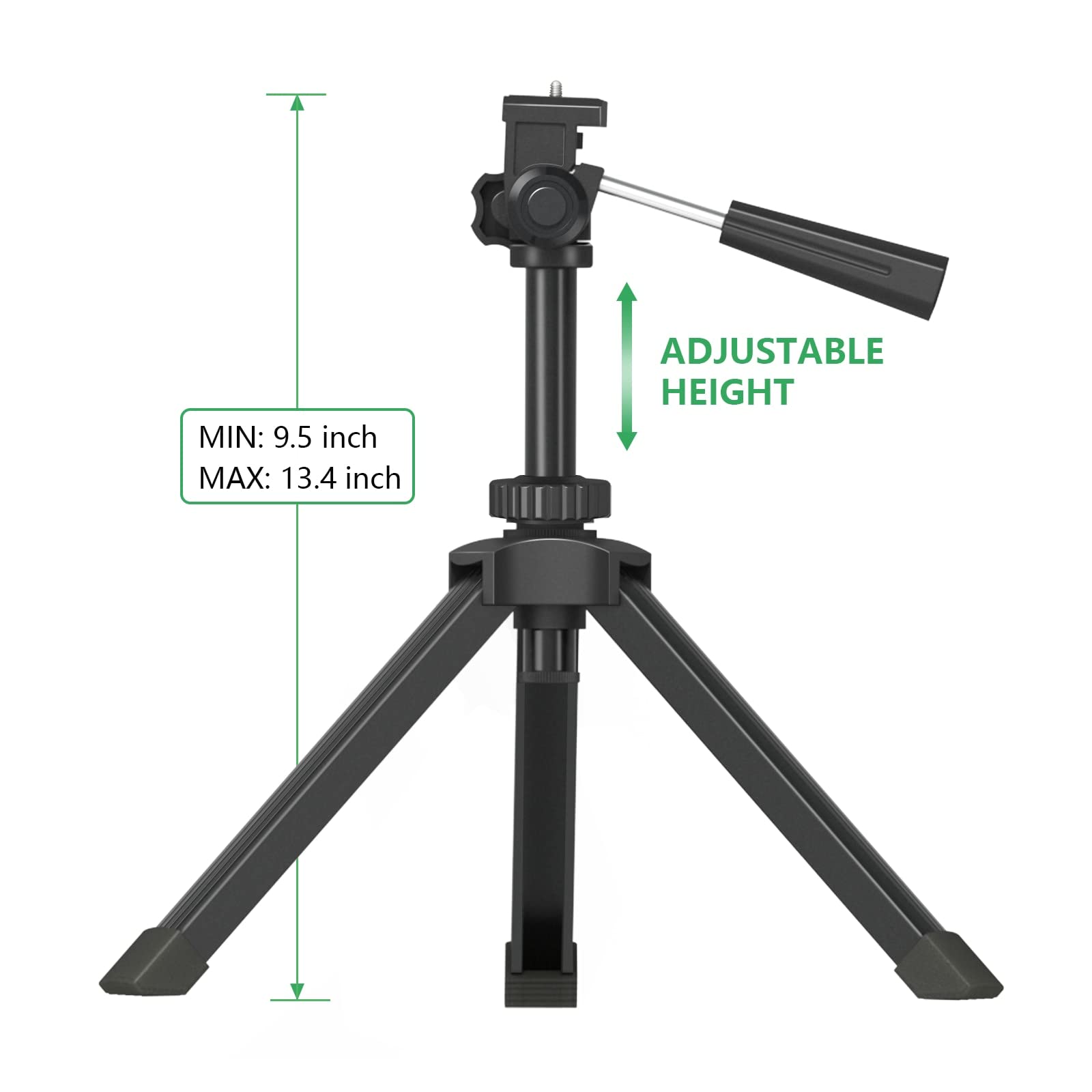 Weooen Compact Tabletop Tripod For Spotting Scope Monocular Camera Projector, Adjustable Tripod Stand With 1/4-20 Threads