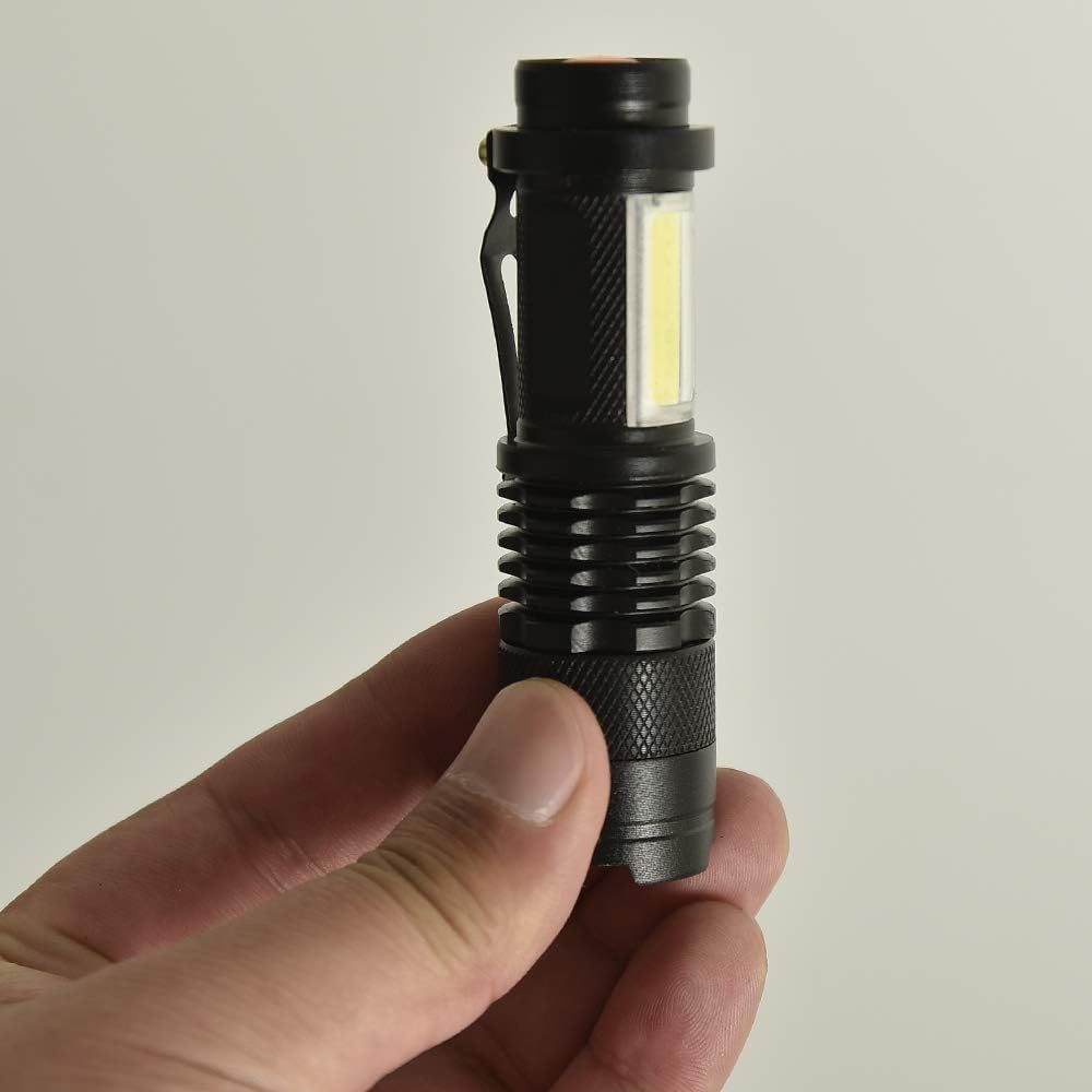 Modoao Cob Led Flashlights,Ultra Bright 4 Modes Mini Handheld Torch,Waterproof Pocket Lights Handheld Flashlight (10 Pack)