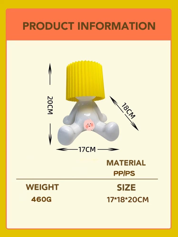 Osiweixun Bedside Night Light,Shy Boy Table Lamp,Mothers Day For Mom Wife, Birthday Christmas For Men Women Boyfriend Girlfriend, Funny Anniversary Gag , White Elephant For Adults