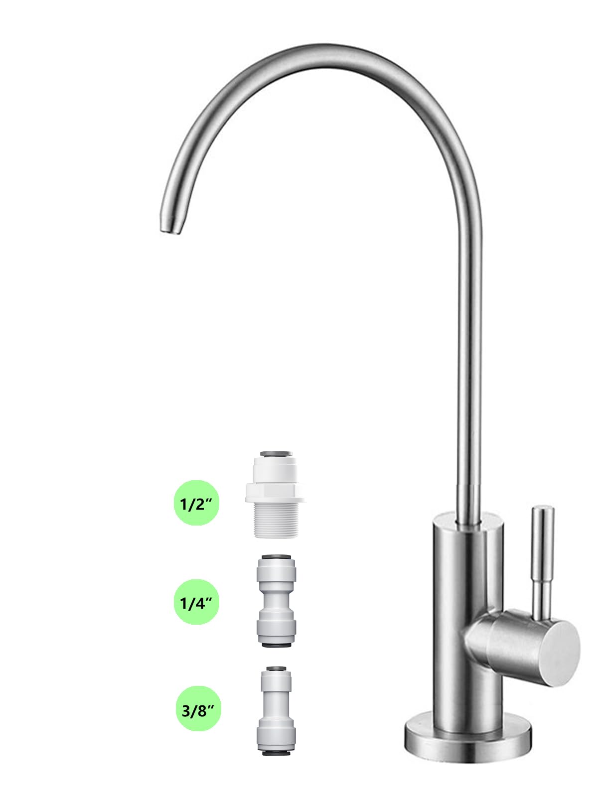 Gonabos Drinking Water Faucet For Kitchen,100% Lead- Reverse Osmosis Faucets,Stainless Steel Kitchen Filtered Water Faucets,Brushed Nickel Ro Faucet With Longer Thread Pipe