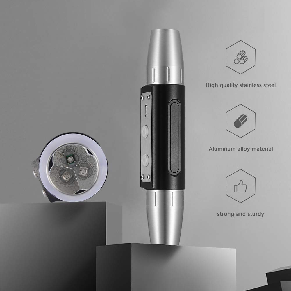 Simlug Jade Appraisal Light Detector Lamp, Super Bright Dx6 Usb Rechargeable Quad Leds Expert Jade Appraisal Flashlight For Jewelry Appraisal Gemstones Diamond