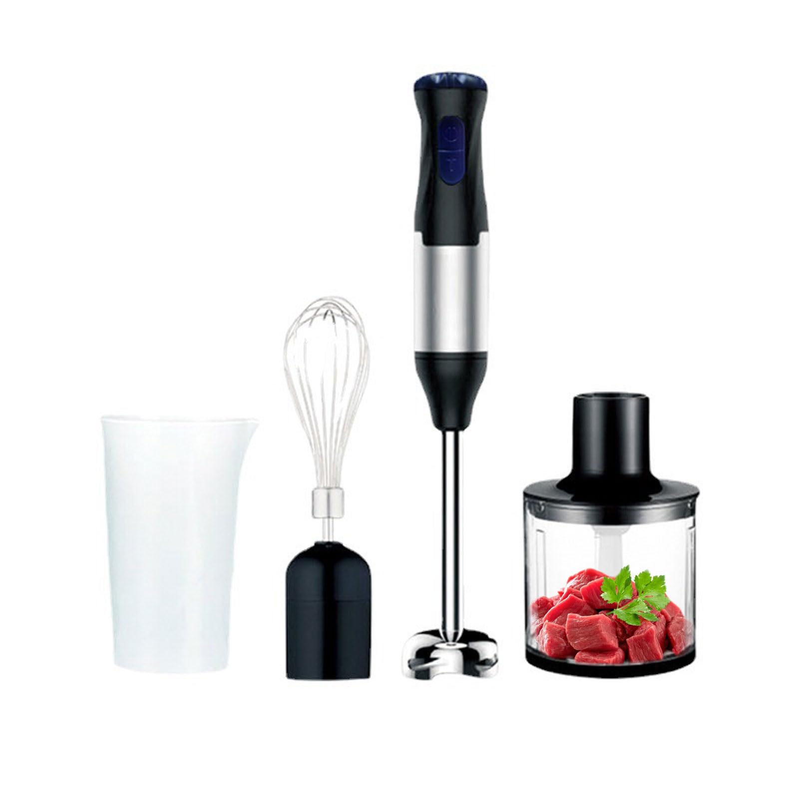 Aizyr Electric Immersion Hand Blender Portable Stick Mixer 5 Mixing Speed, Meat Grinder With Stainless Steel Blades Meat, Vegetable, Fruit, Baby Food