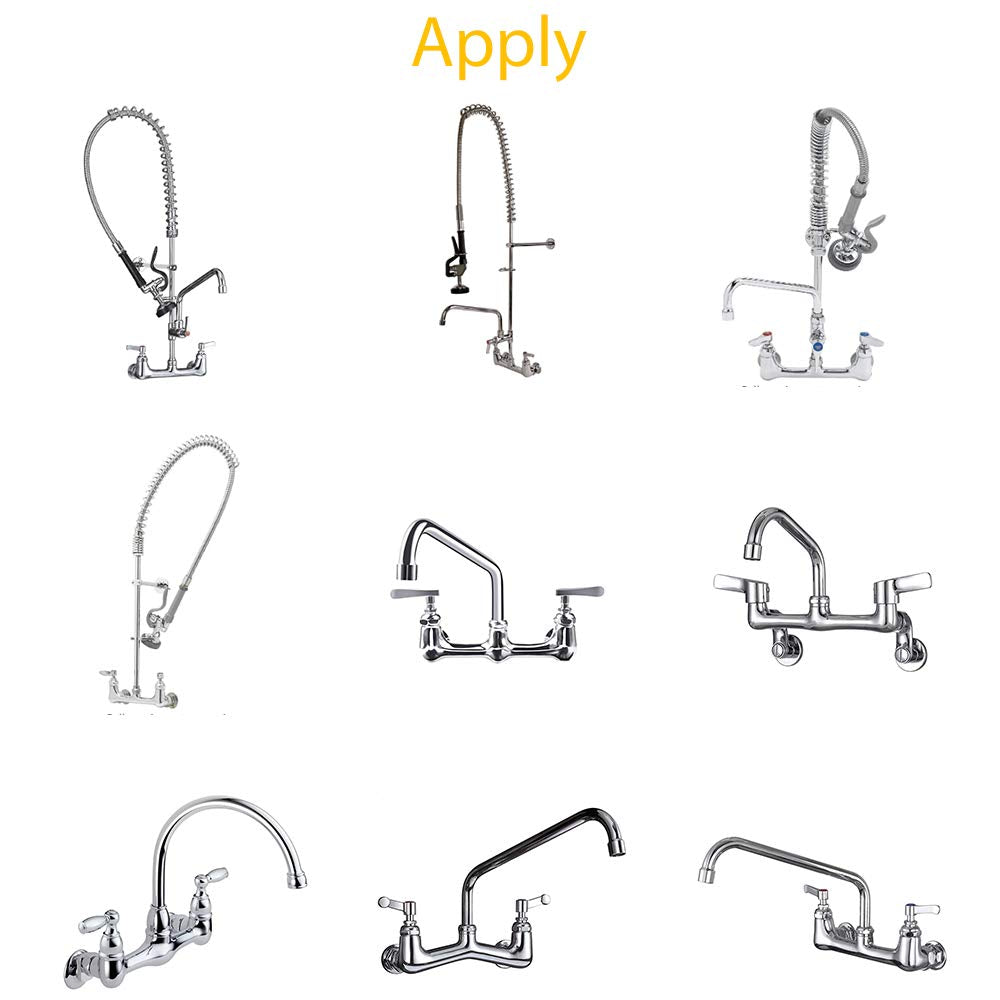 Kwode Commercial Wall Mount Faucet Installation Kit, Wall Mount Kitchen Faucet Backsplash Mount Set For Stainless Steel Commercial Kitchen Prep & Utility Sink