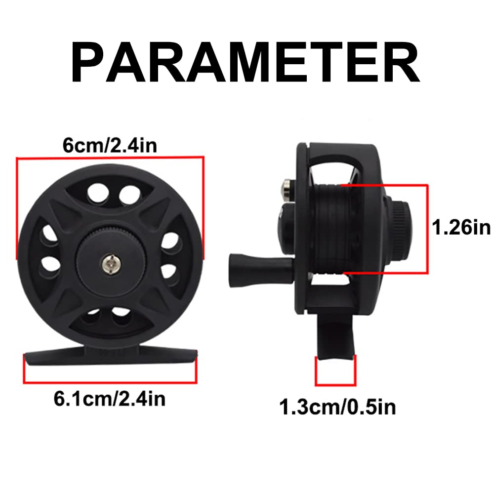 Fangblue Fly Fishing Reel Abs 2.4Inch(6Cm) Mini Fly Wheel For Trout Pike Lightweight Interchangeable Winter Fishing Wheel For Freshwater Saltwater