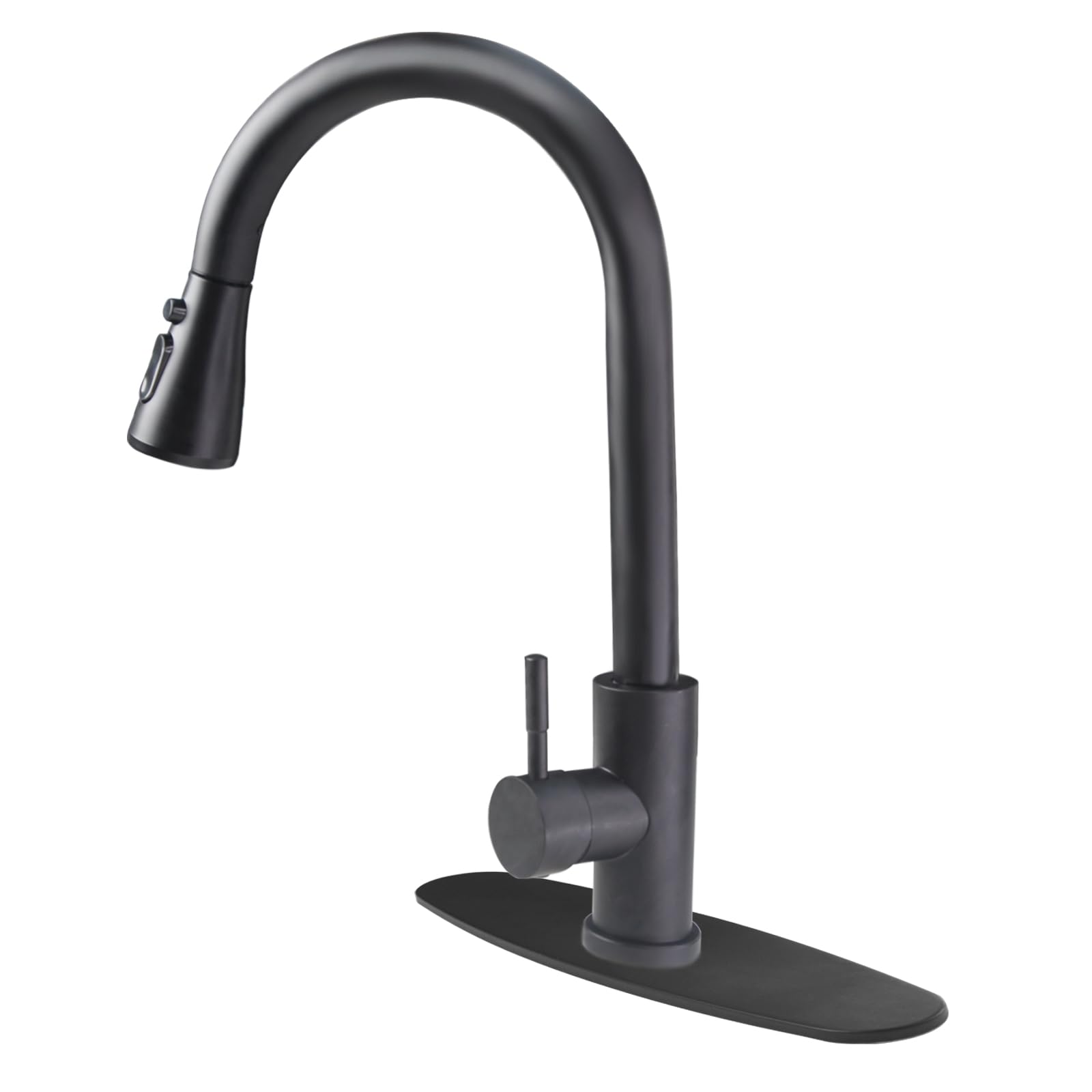 Aibovi Black Kitchen Faucet With Pull Down Sprayer,Brushed Nickel Faucet With Soap Dispenser Stainless Steel Farmhouse Camper Laundry For Bar Rv Kitchen Sink Faucet