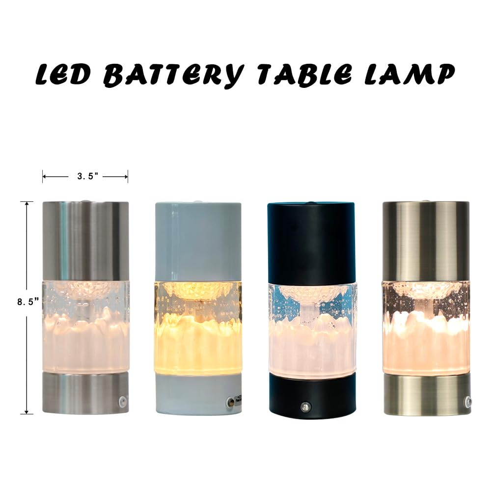 Nsjlee-Lite Cordless Rechargeable Table Lamps, Modern Portable Desk Lamp, Battery Powered Led Desk Lamp, 3 Color Stepless Dimming, Portable Table Light Lamp For Bedroom/Desk/Cafe/Dining Room (Black)