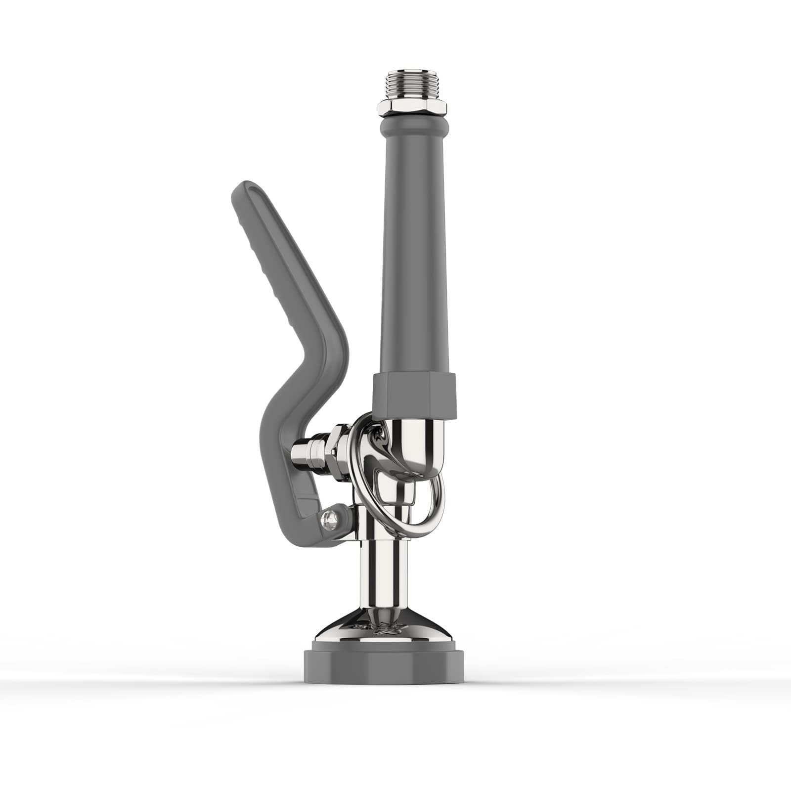 Fauaid Pre Rinse Sprayer Commercial Sink Sprayer Head,1.42Gpm Spray Valve Dish Sprayer Nozzle With Ergonomic Handle, Commercial Faucet Parts For Commercial Kitchen Sink,Chrome Finished(Gray)