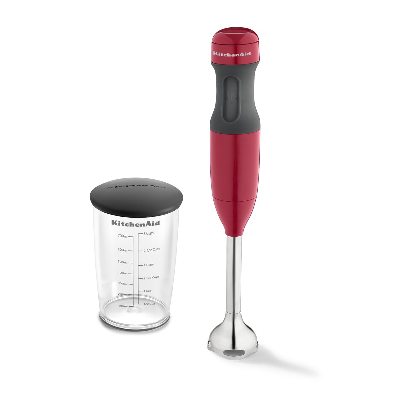 P L-Ra 2-Speed Hand Blender Empire Red (1) Dishwasher-Safe Blender Arm (1) Blending Jar With Lid Color: Empire Red Empire Red Blade Material: Stainless Steel Number Of Speeds: 2-180 W
