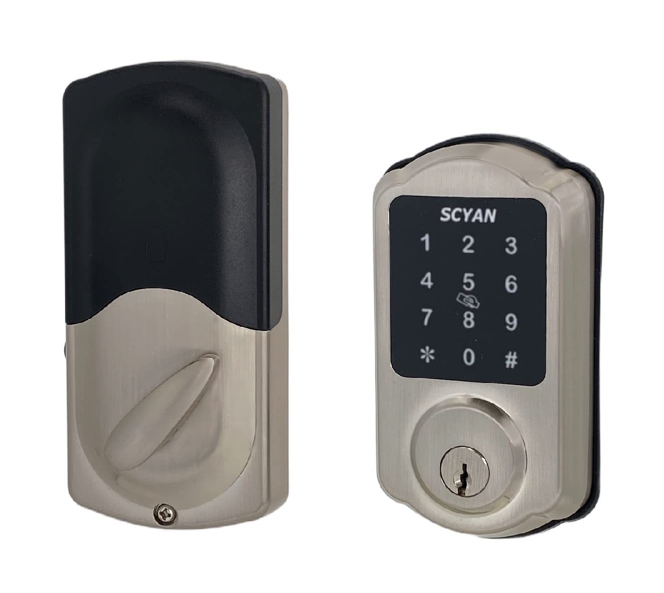 Scyan Smart Deadbolt Lock, D1 Deadbolt With Touchscreen Keypad, Keyless Entry Door Lock, Auto Locking, For Home, Airbnb, Rental House (Satin Nickel)