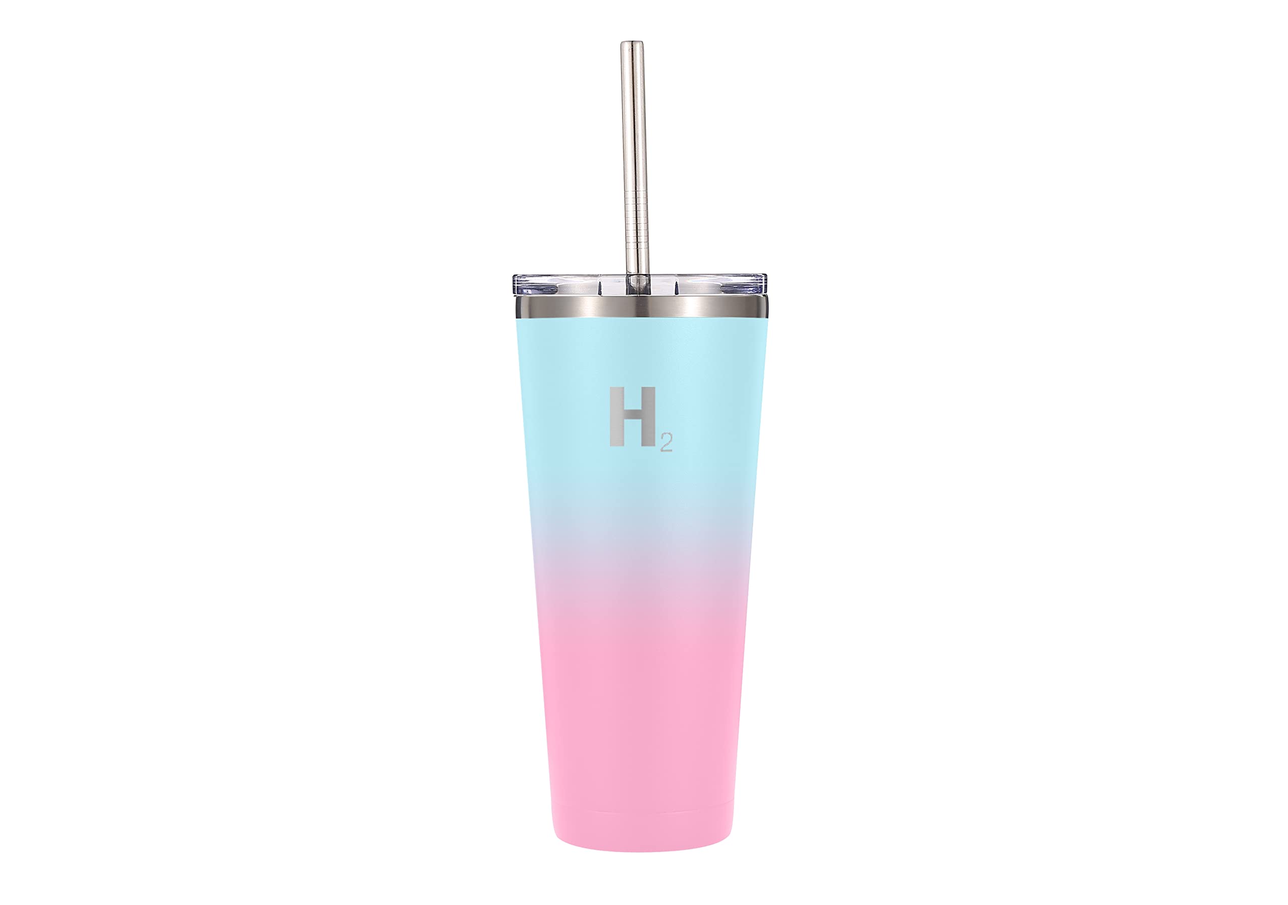 H2 Hydrology Classic Tumbler Tumbler With Lid And Four Straws Double Wall Vacuum Insulated