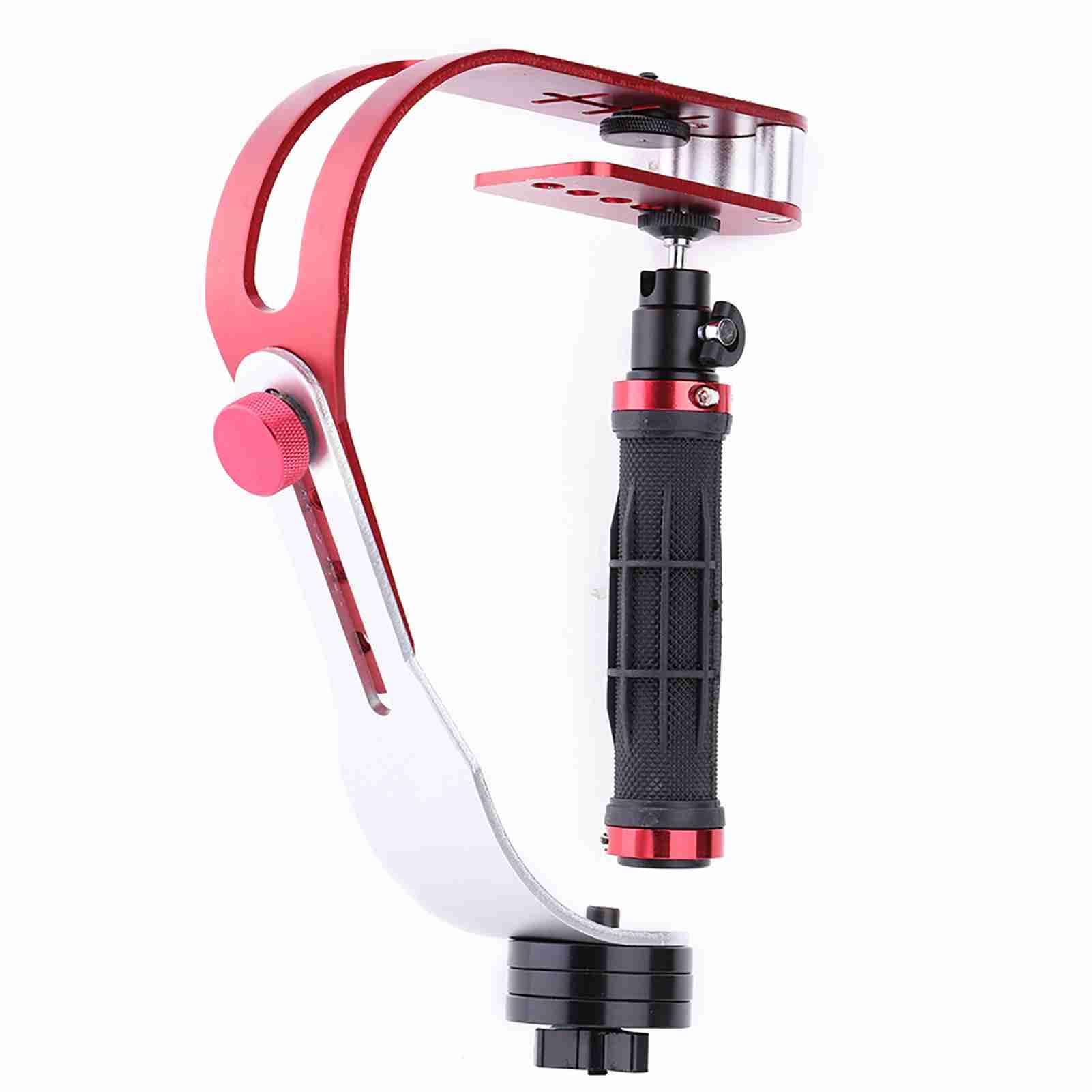 Gengutoo Professional Handheld Video Stabilizer Support Mount Holder Comfortable Grip For Dslr Camera Red