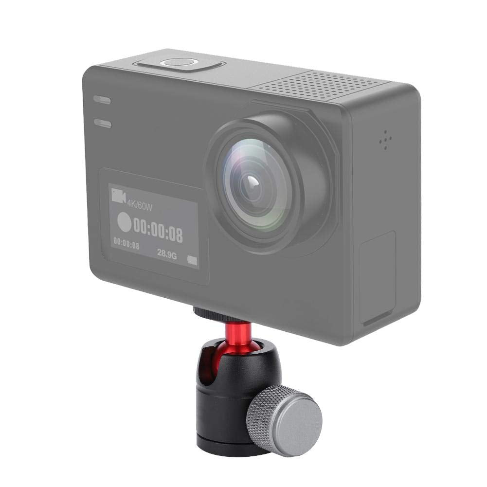 Oumij Tripod Ball Head Mini Aluminum Alloy 360° Swivel Ball Head With 1/4" Screw Mount With 3/8'' To 1/4'' Adapter For Tripod, Monopod, Dslr Camera