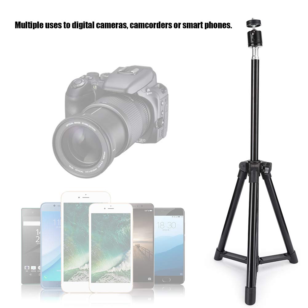 Asixxsix Folding Camera Tripod Stand, Portable Tripod For Smartphones, Multiple Purpose Extendable Tripod With Pet Lock And Ball Head For Digital Cameras Camcorders (0.5M)
