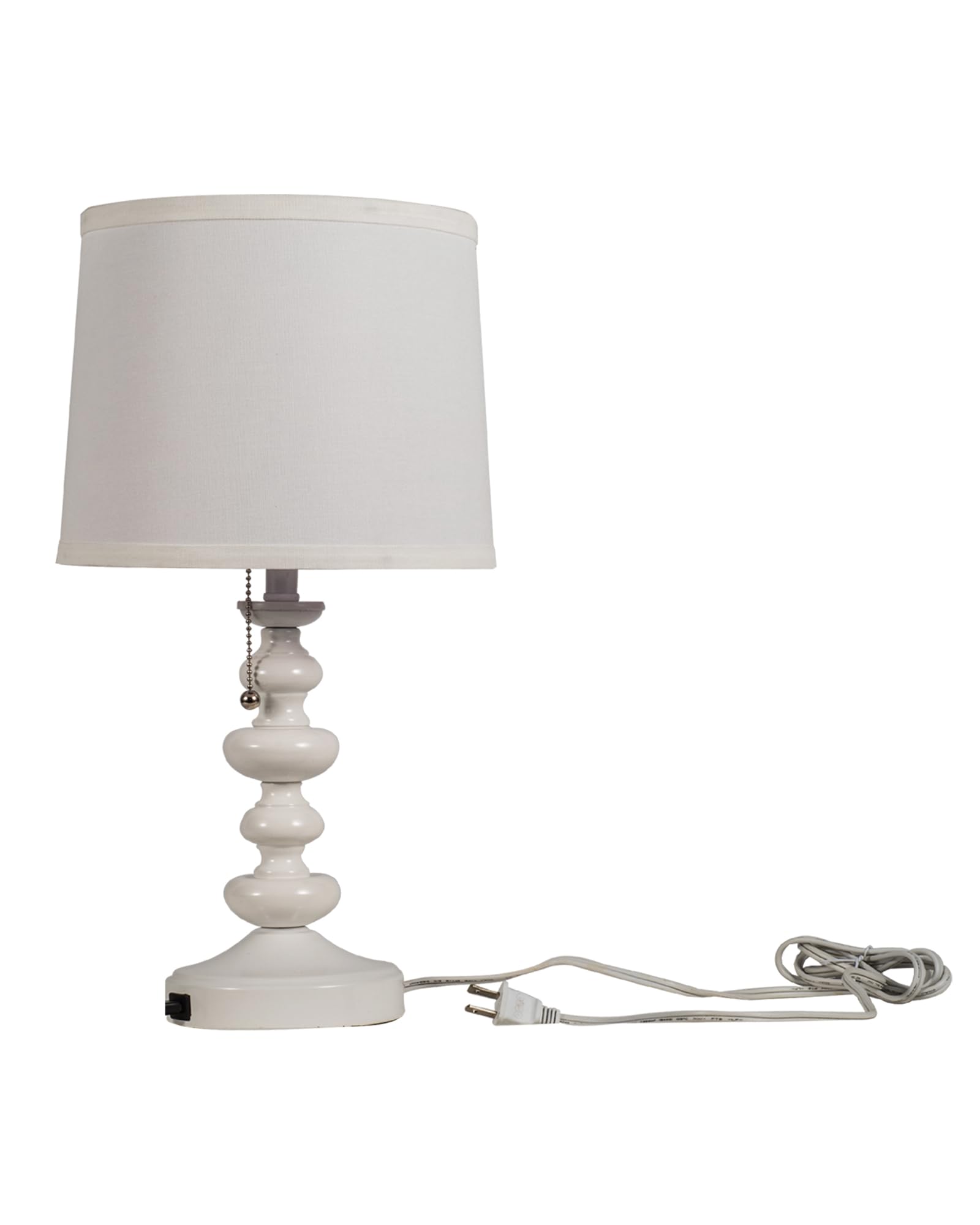 Yorkcare Farmhouse Lamps For Bedrooms Retro Side Pull Chain Table Lamps With Usb, Linen Fabric Shade, Bedside Lamps For Side Nightstand Living Room Included Led Bulb