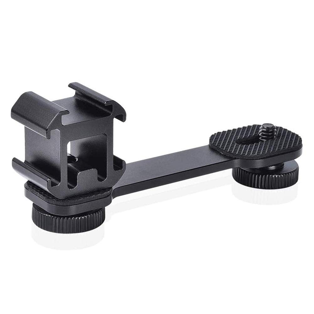 Senmubery Triple Cold Shoe Mount Universal Bracket Holder For Led Video Light Dslr Phone Gimbal Stabilizer