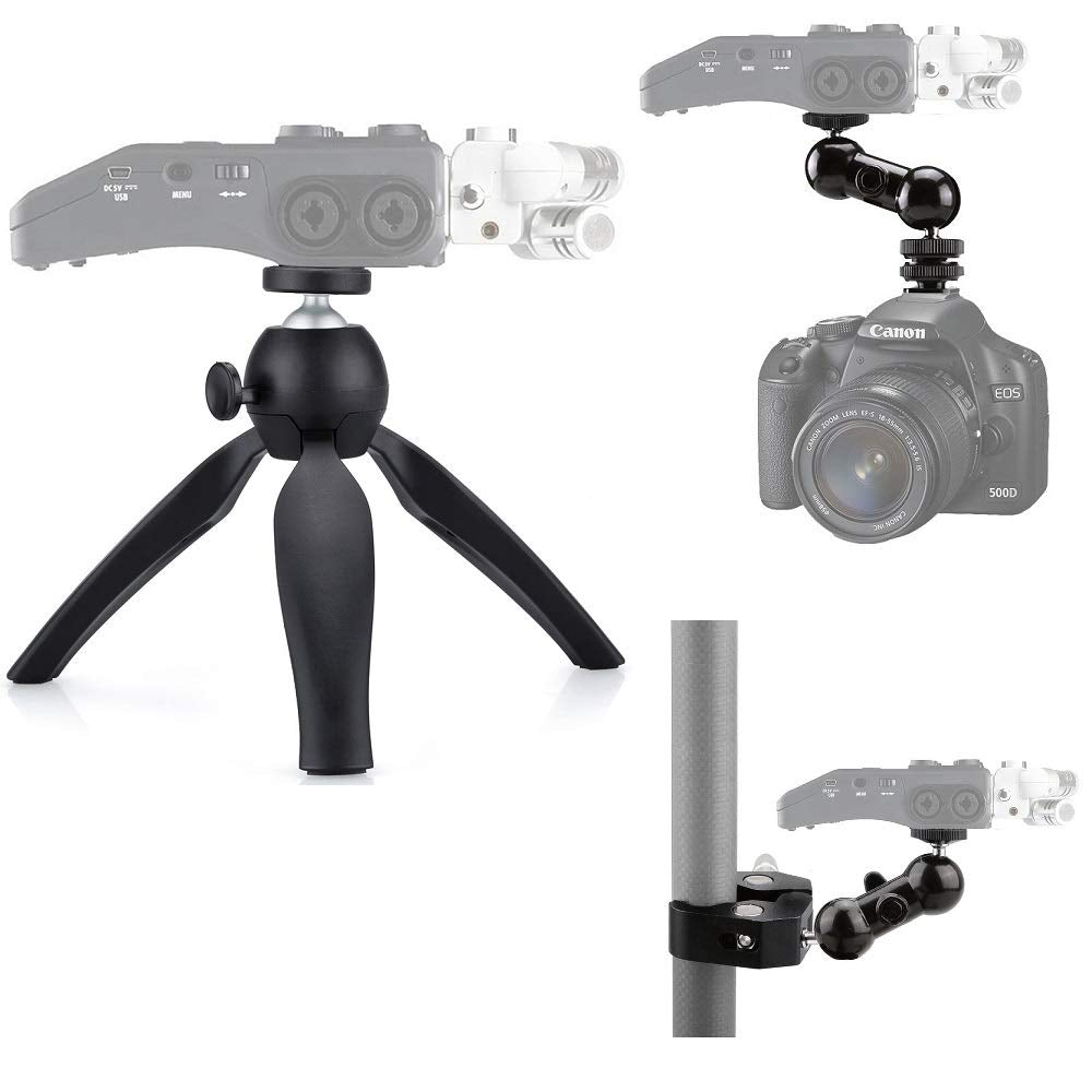 Acetaken 3-In-1 Zoom Recorder Tripod,Clamp Mount Stand Accessory Kit For Zoom Recorder H6 H5 H4N H2N H1N,Tascam Recorder Dr-40 Dr-05 Dr-22Wl Dr-44Wl Dr-100Mkiii - Acetaken