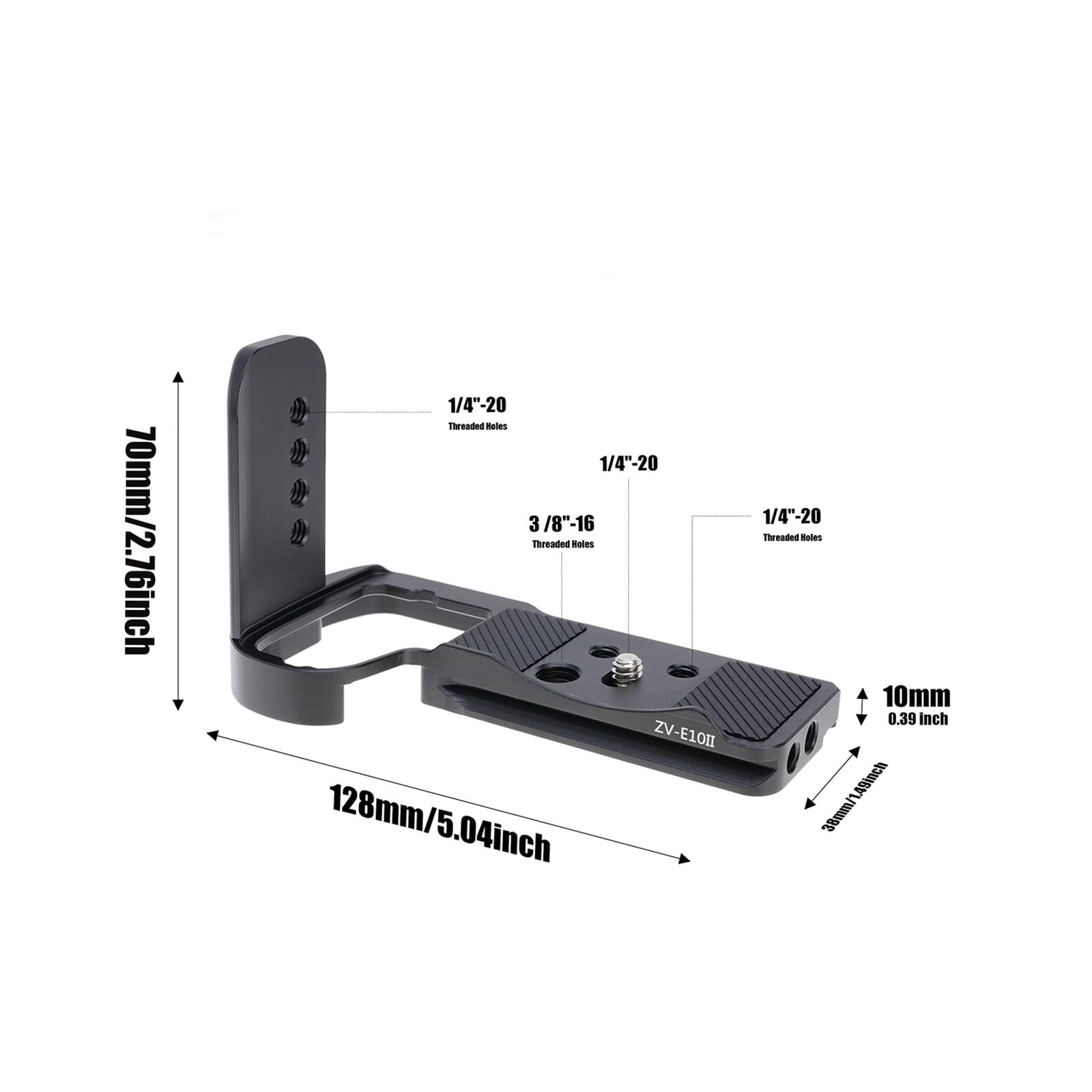 Rumds Handgrip Cage Handle Arm Bracket Stabilizer Hot Shoe For Zv-E10Ii Camera Video Microphones Tripod Accessories