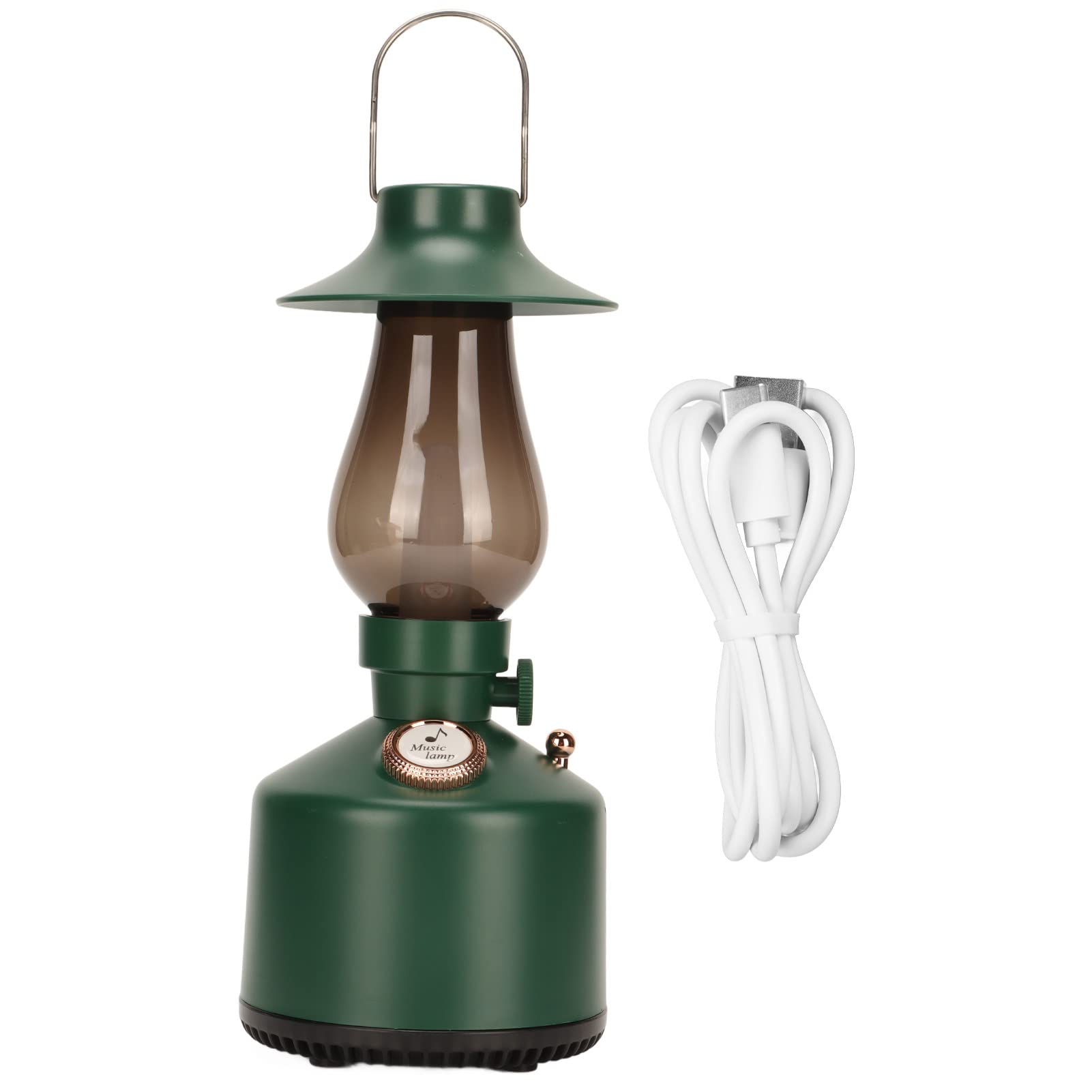 Sanpyl Retro Bluetooth Table Lamp, Dimmable Candlelight Speaker With Ipx4 Waterproof, 8 Hour Playtime For Bedroom Decor/Camping, Vintage Kerosene Style