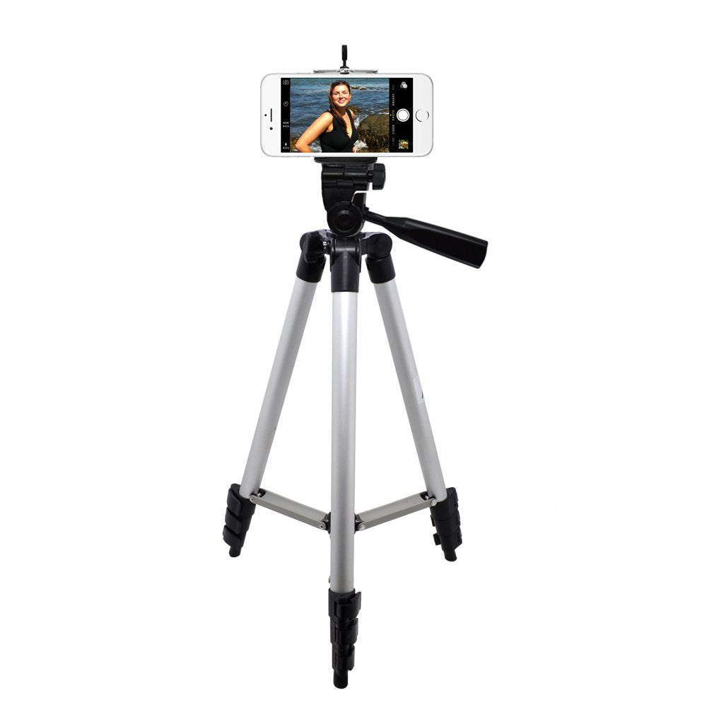 Frenzydeals 50A Inch Camera Tripod For All Smartphones, Phablets, Cameras & Camcorders + Water Resistant Carrying Case + Frenzy Deals Microfiber Cloth