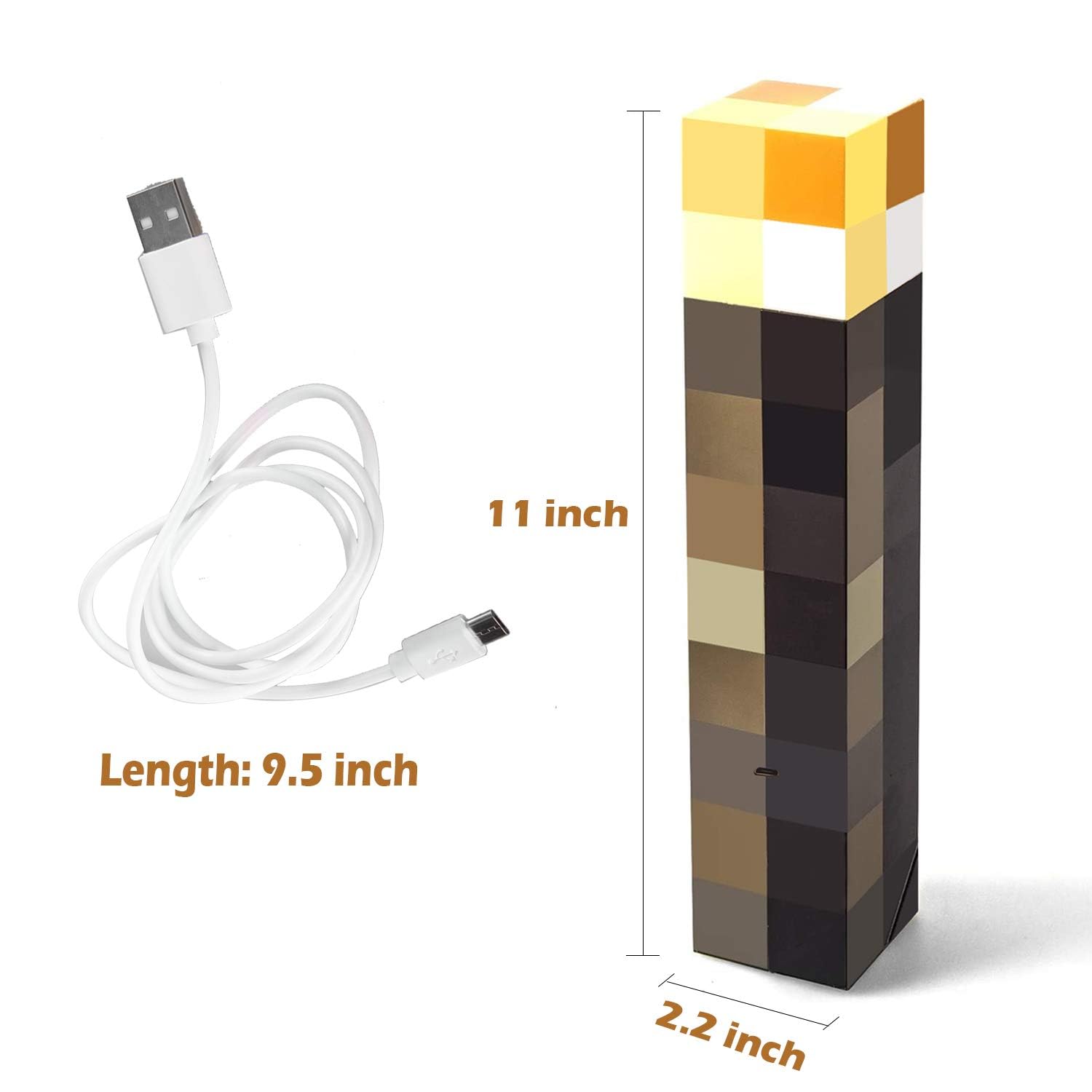 Saderoy Light-Up Wall Torch - Batteries & Usb Pluggable Night Lamp - Hand Held Or Wall Mount Lighting Torch, Fl-Htxyq