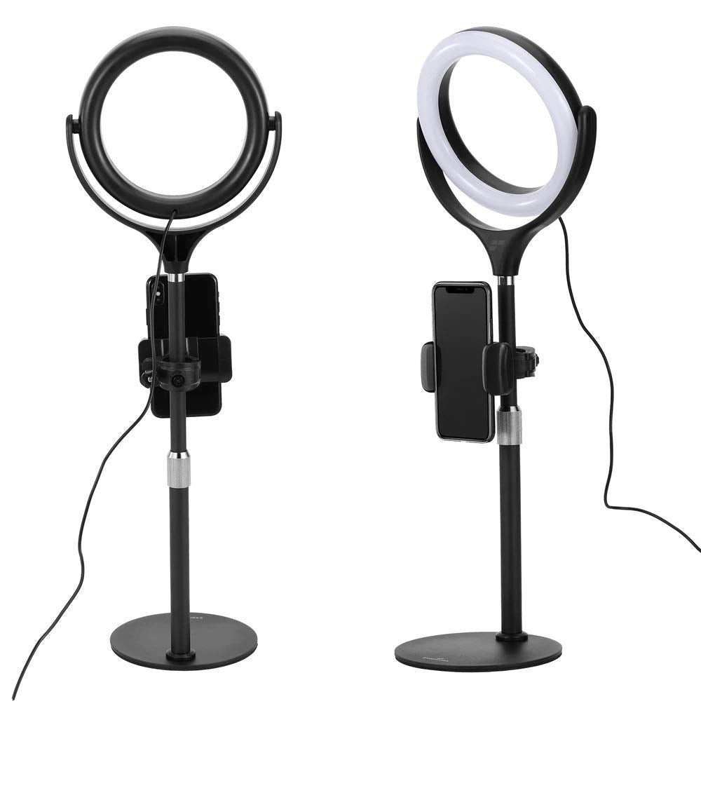Ergopixel Desktop Tripod Stand W/Led Ring Light, Black (Ep-Pc0001)