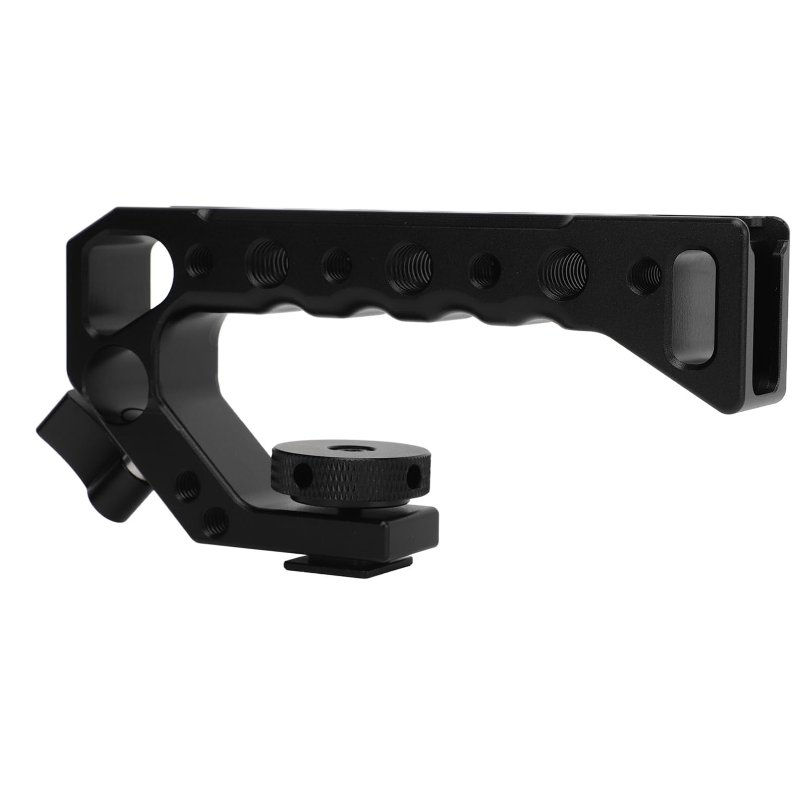 Cuifati Universal Camera Top Handle,With With 1/4 Inch And 3/8 Inch Screw Holes Cold Shoe Port Knob Skeleton Design Universal Video Rig For For Lumix For Pentax Digital Slr
