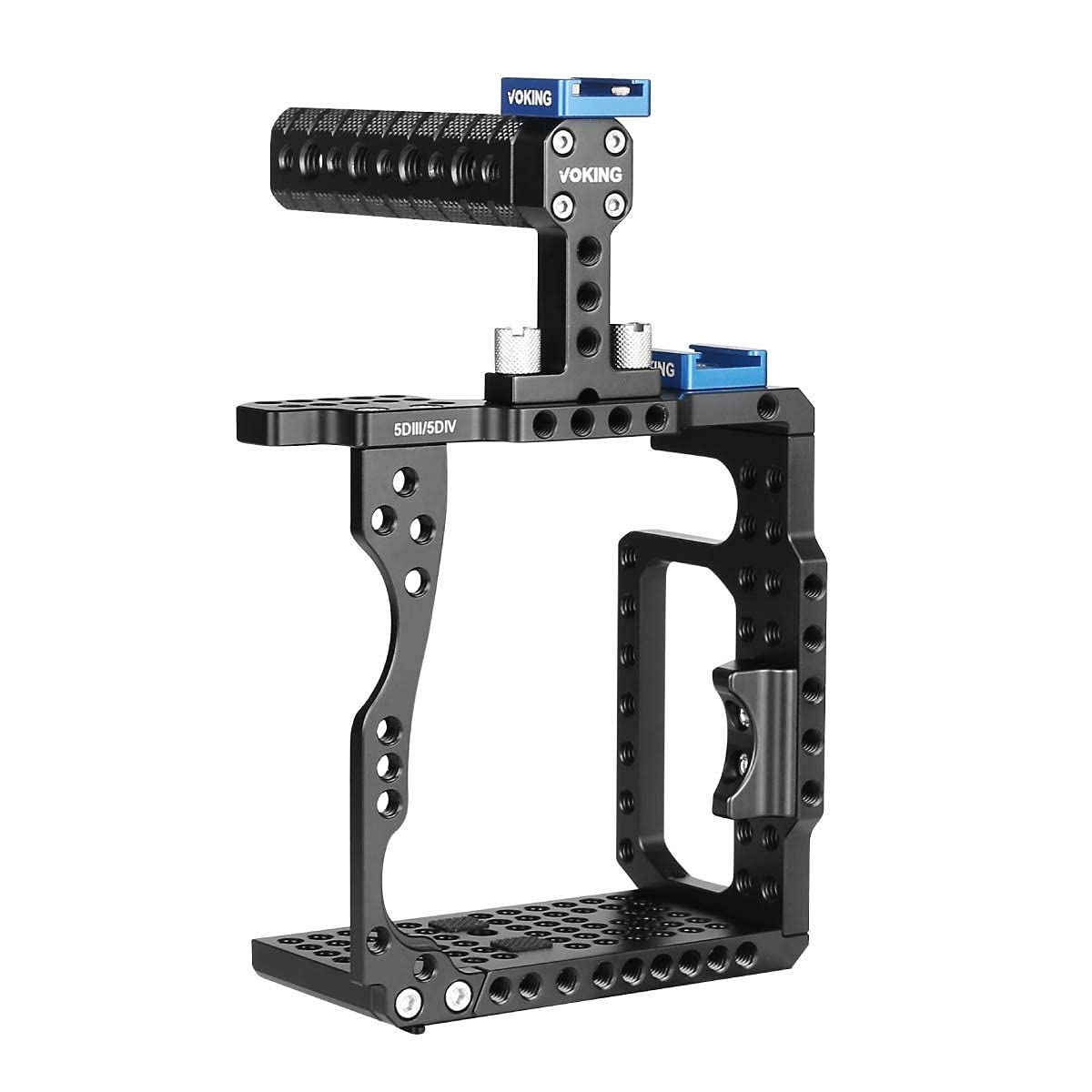 Voking Aluminum Alloy Vk-5D4K Camera Video Cage & Top Handle With Detachable And Top Handle Quick Release Plate Compatible With 5D3 5D4
