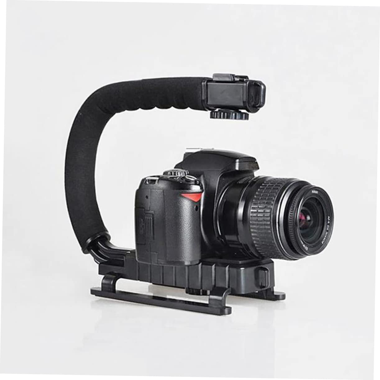 Nuobesty Handheld Camera Stabilizer C Type U Type Grip For Dslr Portable Lightweight For Travel Low Angle Shots Present For Photography Enthusiasts Black