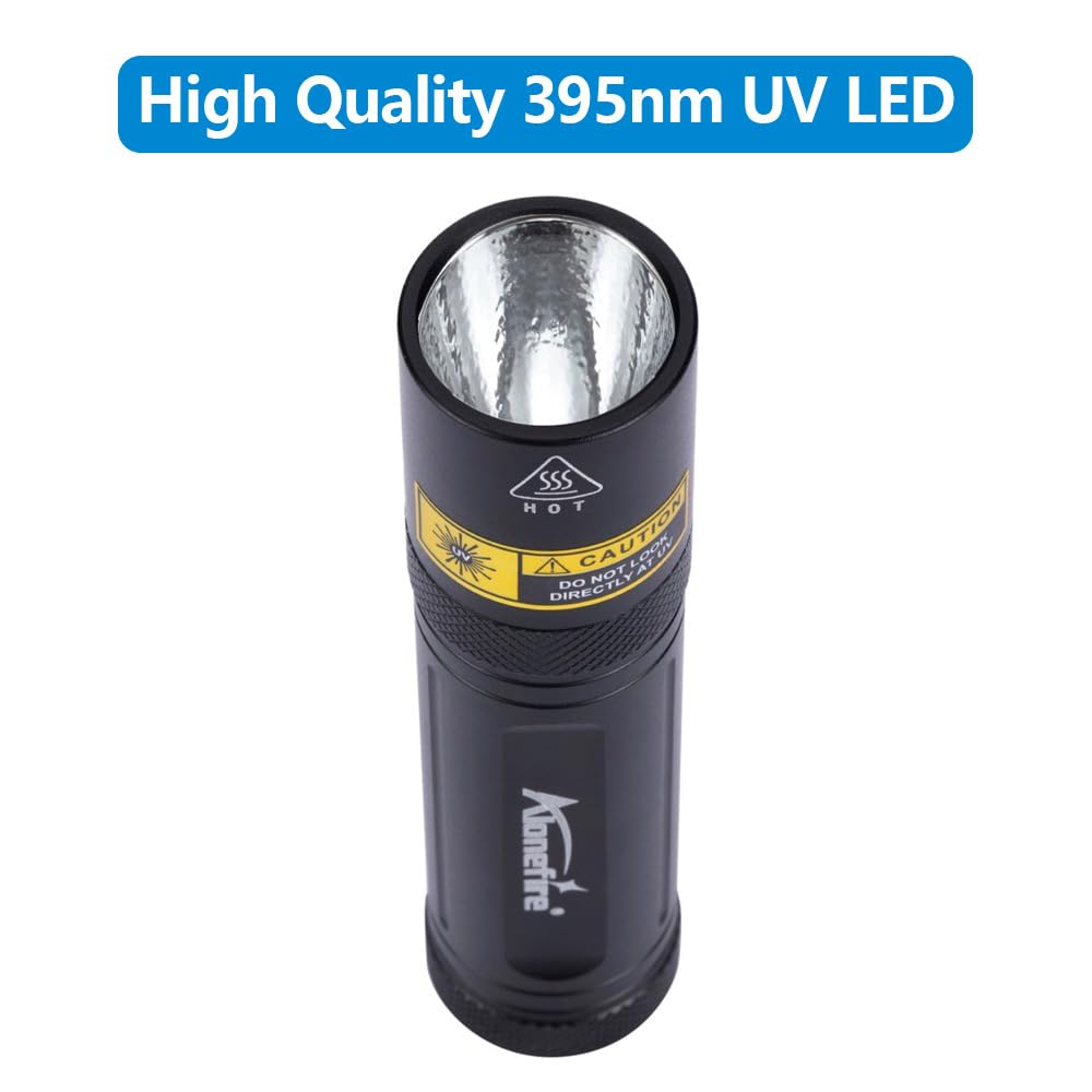 Alonefire Sv77 10W 395Nm Uv Flashlight Portable Rechargeable Blacklight Money Detector For Pet Urine Detector, Resin Curing, Scorpion, Fishing, Minerals With Uv Protective Glasses, Built-In Battery