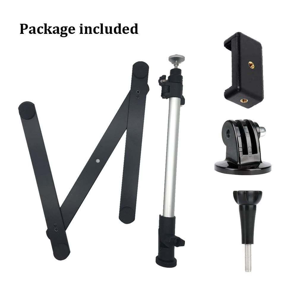 Aontoky Photo Copy Pico Projector Stand Overhead Phone Mount Adjustable Tabletop Teaching Online Stand For Live Streaming Baking Crafting Demo Online Video And Draw Recording
